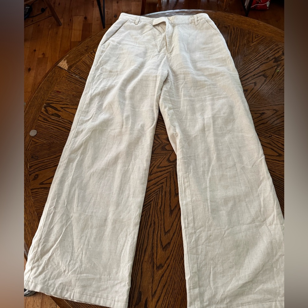 Beginning Boutique Cabo Linen Blend Pant SHORT size 4